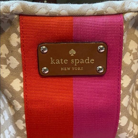 Kate Spade Stucco Stevie Canvas Baby Diaper Bag - Picture 14 of 16